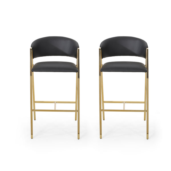 gdf studio Kenia Modern Faux Leather Barstool (Set of 2)