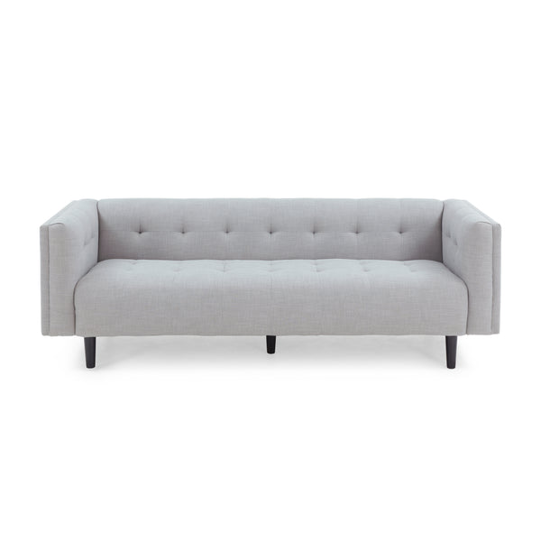 Gdf Studio Kennedii Mid-Century Modern Fabric Upholstered Tufted 3 Seater Sofa