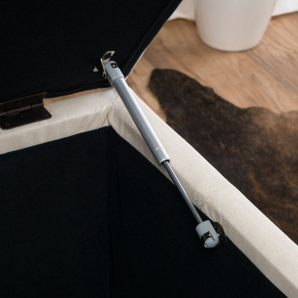 Gdf Studio Kensington Fabric Square Storage Ottoman Coffee Table