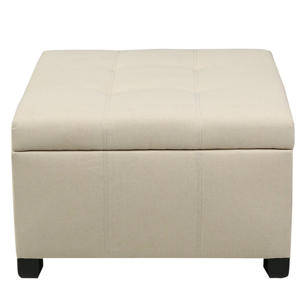 gdf studio Kensington Fabric Square Storage Ottoman Coffee Table