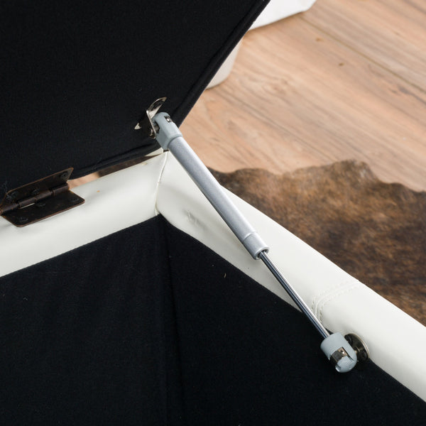 Gdf Studio Kensington Leather Square Storage Ottoman Coffee Table