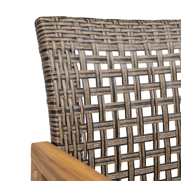 Gdf Studio Kentrail Outdoor 4 Seater Acacia Wood Dining Set