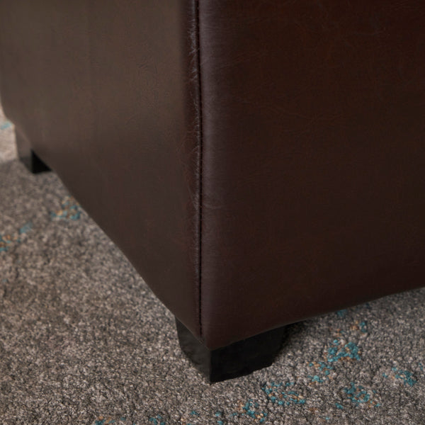 Gdf Studio Kenwell 2-Tray-Top Storage Ottoman Coffee Table