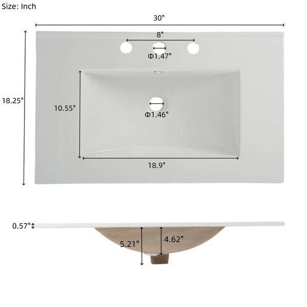 Gdf Studio Kestrel Modern Bathroom Vanity With Ceramic Sink Bathroom Vanity Cabinet