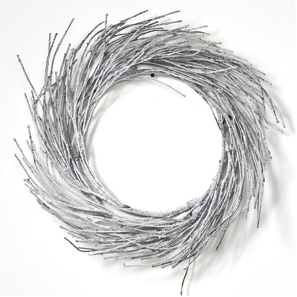 gdf studio Keylee 24" Pre-lit Warm White LED Artificial Christmas Wreath