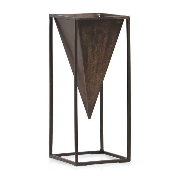 Gdf Studio Keyser Handcrafted Iron Decorative Frame Vase