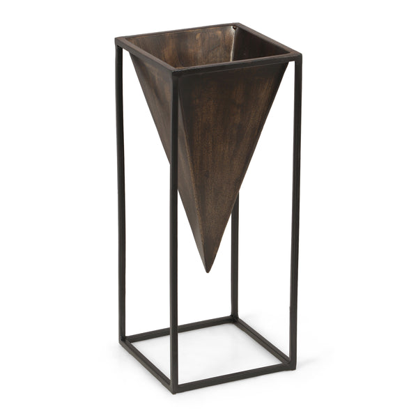 Gdf Studio Keyser Handcrafted Iron Decorative Frame Vase