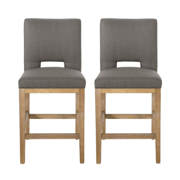 Gdf Studio Kiara Contemporary Fabric Upholstered 27 Inch Counter Stools (Set Of 2)