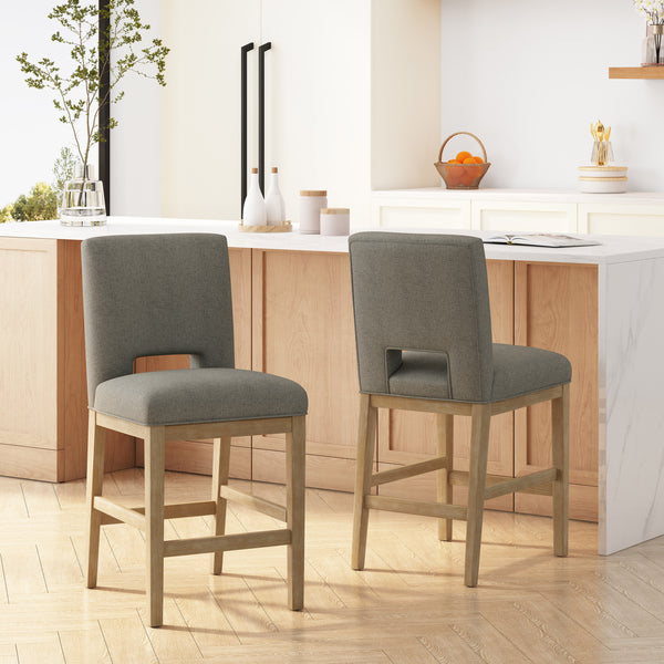 Gdf Studio Kiara Contemporary Fabric Upholstered 27 Inch Counter Stools (Set Of 2)