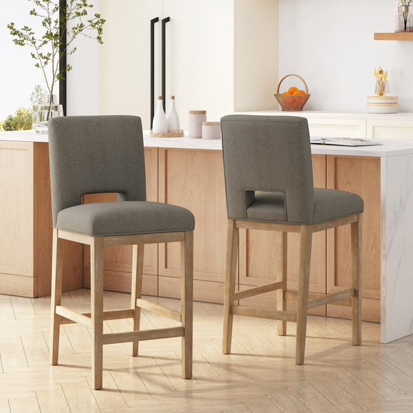 Gdf Studio Kiara Contemporary Fabric Upholstered 31 Inch Barstools (Set Of 2)