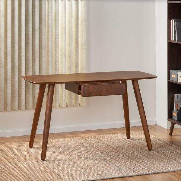 Gdf Studio Kidman Wood Study Table With Faux Wood Overlay