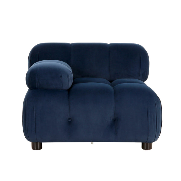 Gdf Studio Kildare Velvet 3 Seater Modular Tufted Sectional