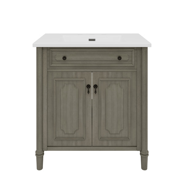 Gdf Studio Kizzo 31" Vintage Bathroom Vanity With Sink Rustic Bathroom Cabinet