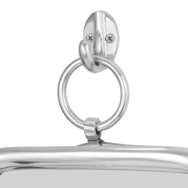 Gdf Studio Klein Modern Handcrafted Square Aluminum Wall Mirror Silver