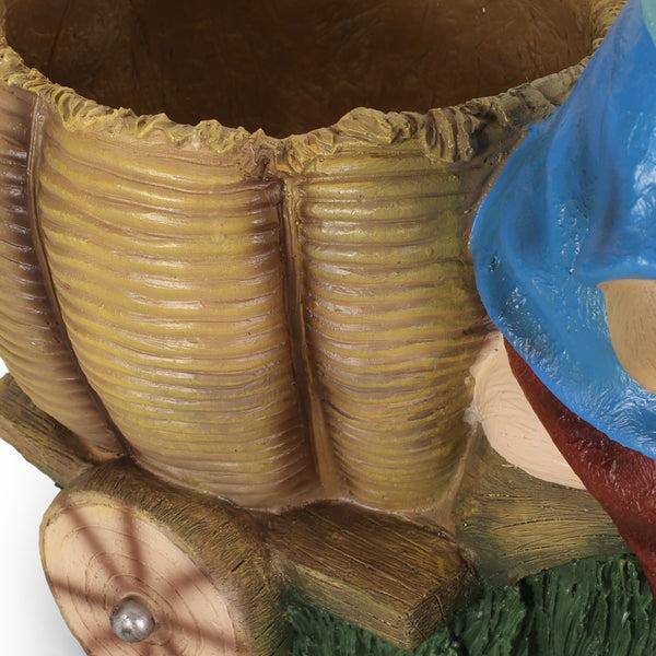 Gdf Studio Kuhrs Outdoor Decorative Rabbit Planter Blue And Brown