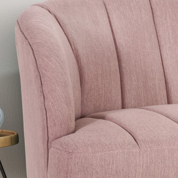 Gdf Studio Kyra Modern Fabric Settee With Hairpin Legs