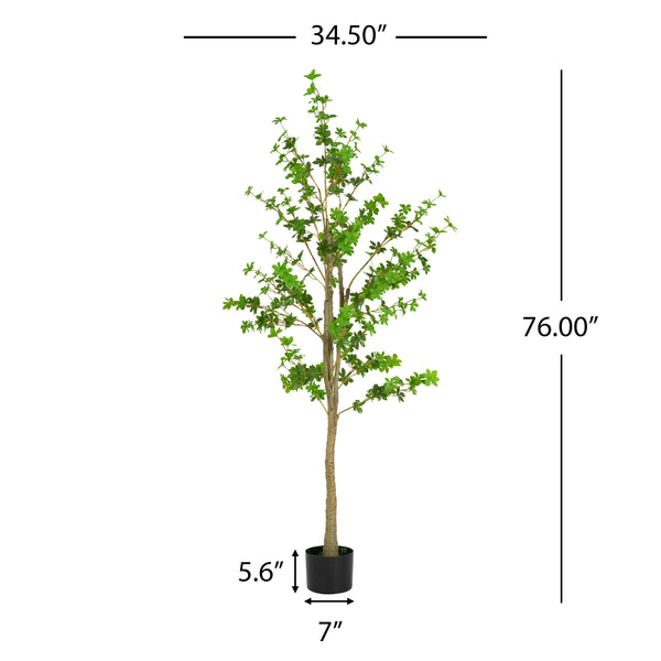 Gdf Studio Kyrion 76" Artificial Enkianthus Tree With Pot