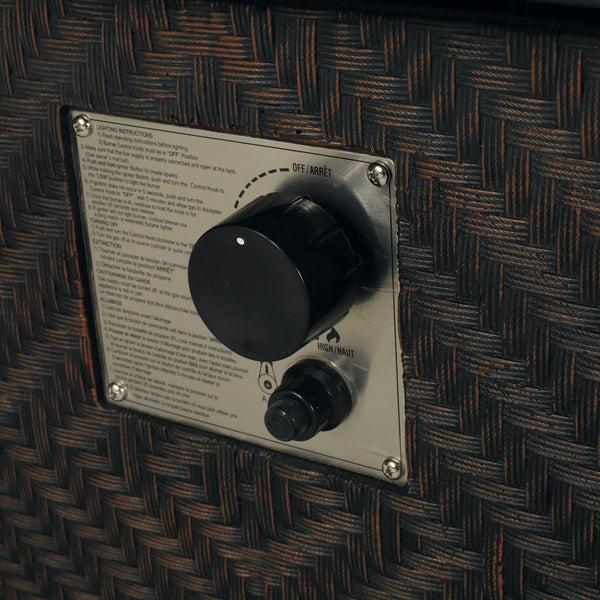 Gdf Studio La Jolla Outdoor 50 000 BTU Lightweight Concrete Rectangular Fire Pit (No Tank Holder) Brown