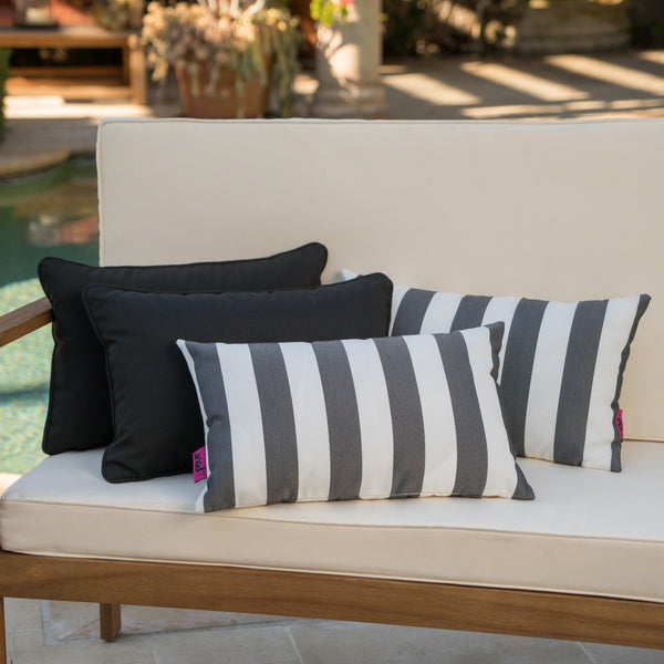Gdf Studio La Jolla Outdoor Water Resistant Rectangular Throw Pillows - Set Of 4