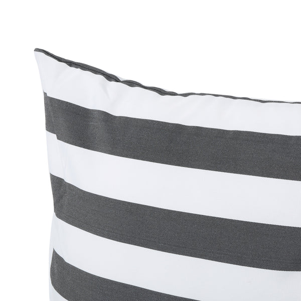 Gdf Studio La Mesa Indoor Striped Water Resistant Square Throw Pillow