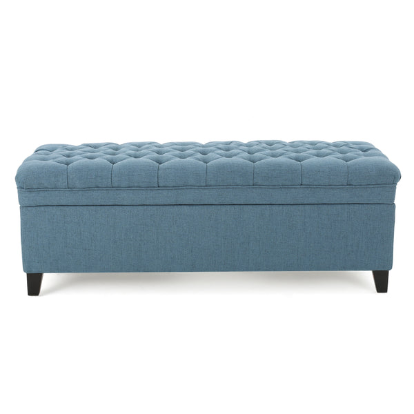 Gdf Studio Laguna French Style Tufted Fabric Storage Ottoman Bench