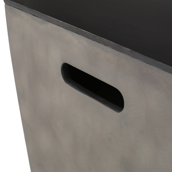 Gdf Studio Laini Outdoor 56-Inch Rectangular Fire Pit With Tank Holder