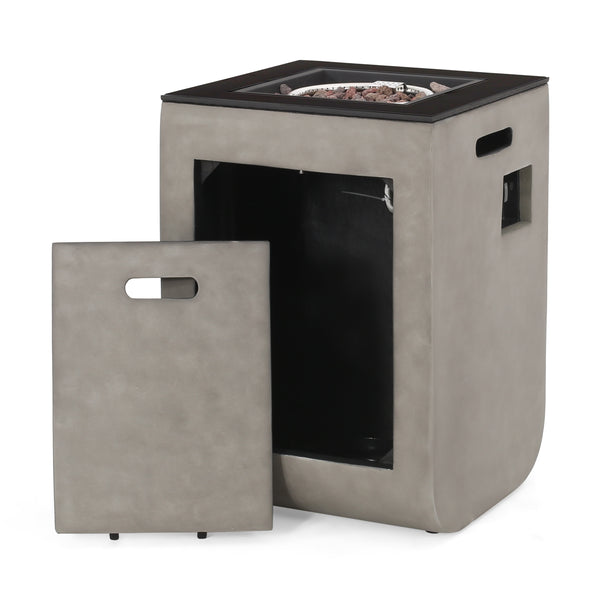 gdf studio Laini Outdoor Modern 19.5-Inch Fire Column