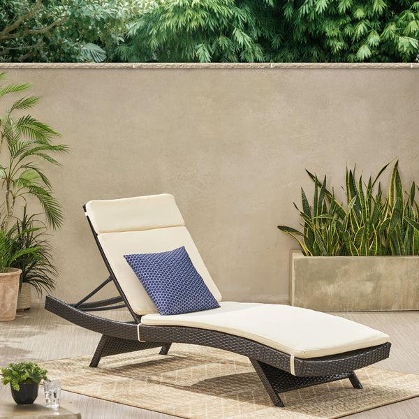Gdf Studio Lakeport Outdoor Adjustable Chaise Lounge Chair