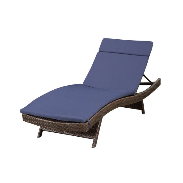 gdf studio Lakeport Outdoor Adjustable Chaise Lounge Chair w/ Cushion