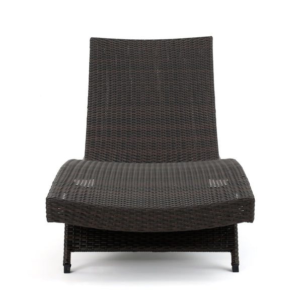 gdf studio Lakeport Outdoor Adjustable Chaise Lounge Chair