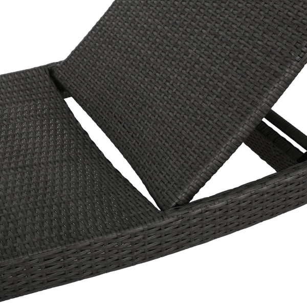Gdf Studio Lakeport Outdoor Grey Wicker Chaise Lounge Chairs