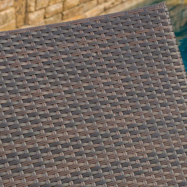 Gdf Studio Lakeport Outdoor Wicker Armed Chaise Lounge Chairs W/ Cushions (set Of 2)