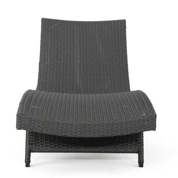 Gdf Studio Lakeport Outdoor Wicker Lounge With Water Resistant Cushion (Set Of 2)