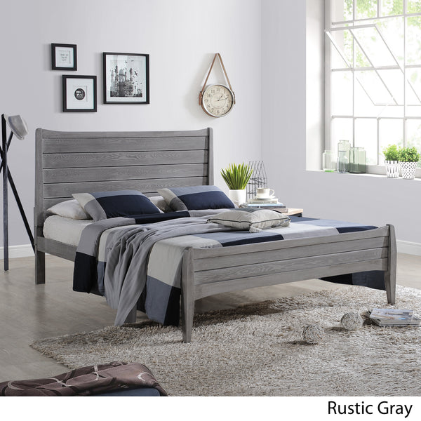 Gdf Studio Lakshana Rustic Wooden Queen Platform Bed