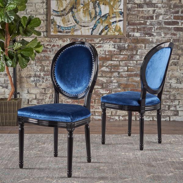 Gdf Studio Landon Traditional New Velvet Dining Chairs (Set Of 2)