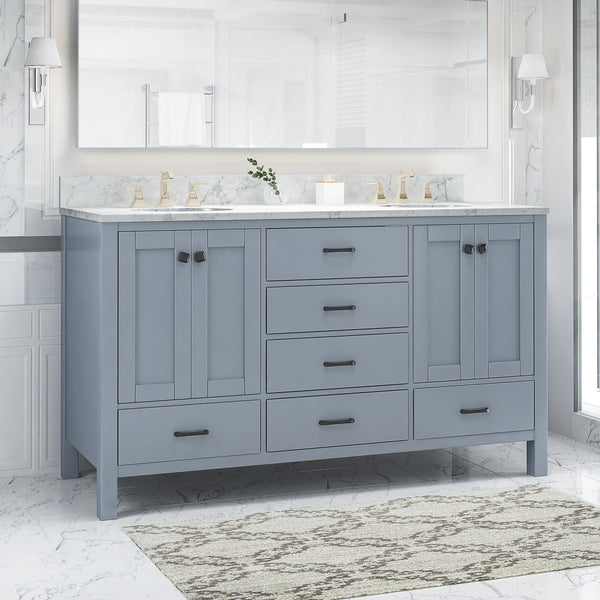gdf studio Laranne Contemporary 60" Wood Bathroom Vanity (Counter Top Not Included)
