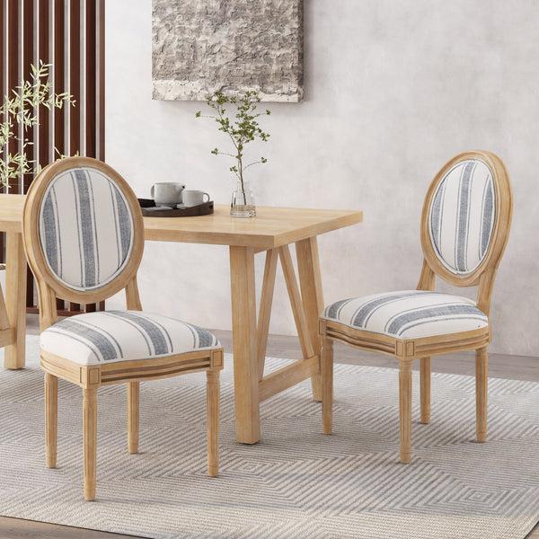 Gdf Studio Lariya French Country Fabric Dining Chairs