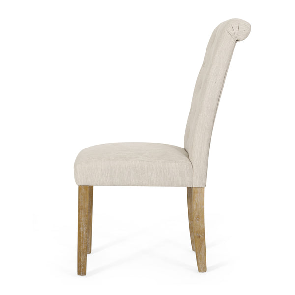 Gdf Studio Larkspur Contemporary Fabric Tufted Dining Chairs Set Of 6