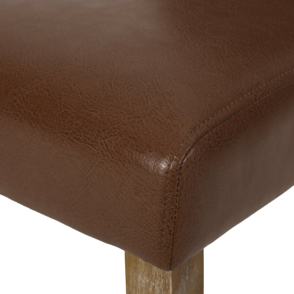 Gdf Studio Larkspur Contemporary Faux Leather Tufted Dining Chairs Set Of 2