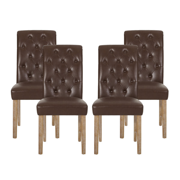 gdf studio Larkspur Contemporary Tufted Dining Chairs Set of 4