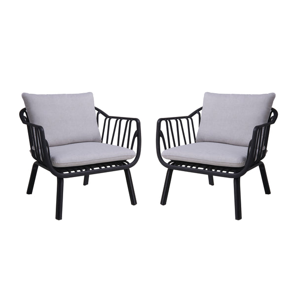 Gdf Studio Larla Modern Indoor & Outdoor Patio Club Chairs