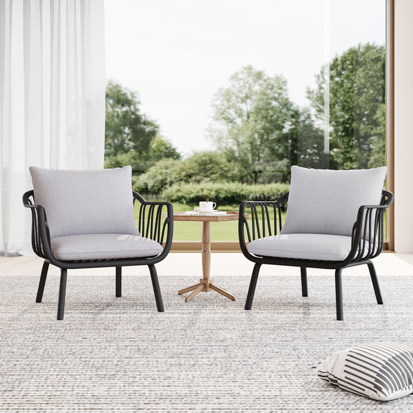 gdf studio Larla Modern Indoor & Outdoor Patio Club Chairs