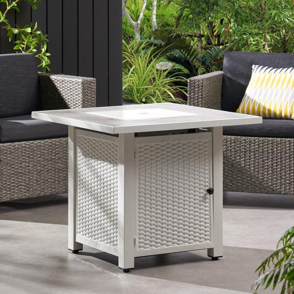 Gdf Studio Larry Outdoor 40 000 BTU Iron Square Fire Pit