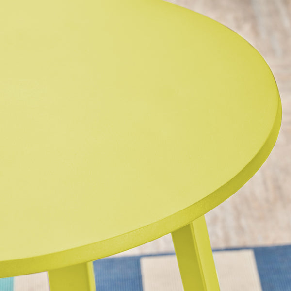 Gdf Studio Larson Outdoor Bistro Set Matte Lime Green