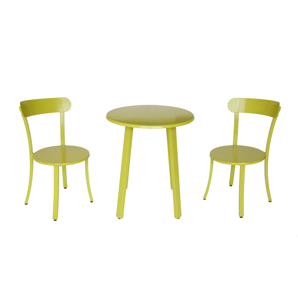 gdf studio Larson Outdoor Bistro Set Matte Lime Green