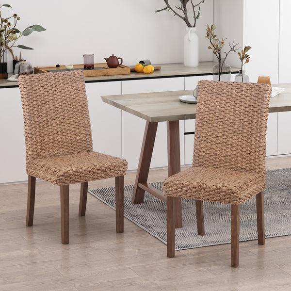 Gdf Studio Laryiah Boho Wicker Dining Chair (Set Of 2)