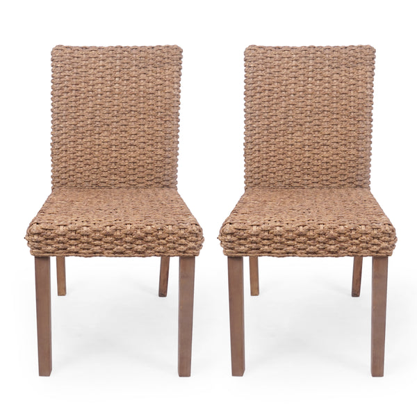 gdf studio Laryiah Boho Wicker Dining Chair (Set of 2)