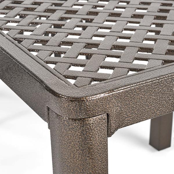 Gdf Studio Laura Outdoor Aluminum 8 Seater Dining Set