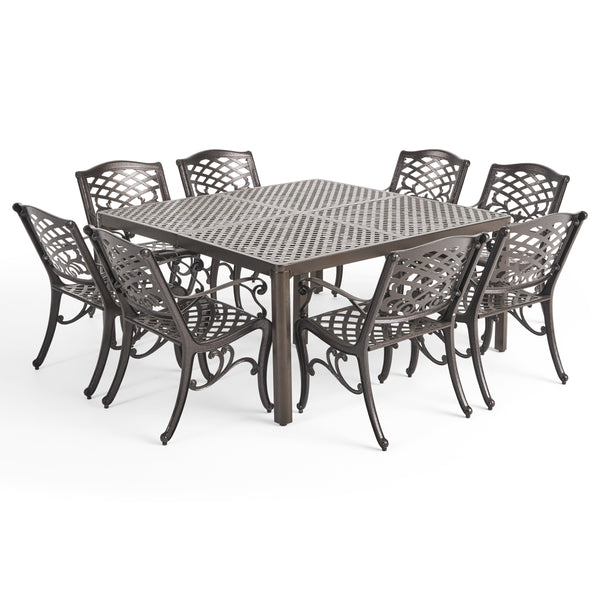 gdf studio Laura Outdoor Aluminum 8 Seater Dining Set