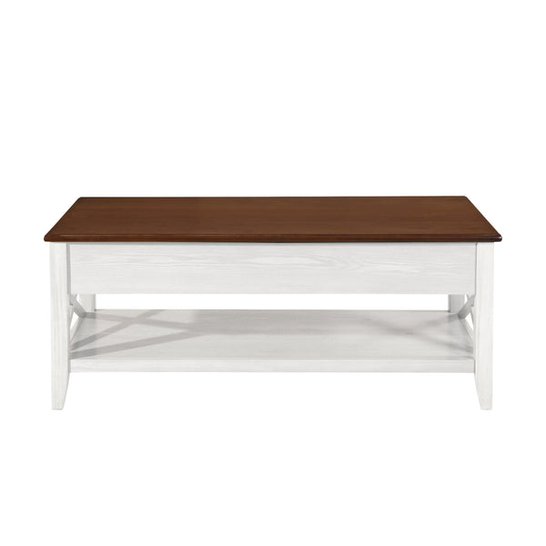 Gdf Studio Laurel Luke Farmhouse Faux Wood Lift Top Coffee Table